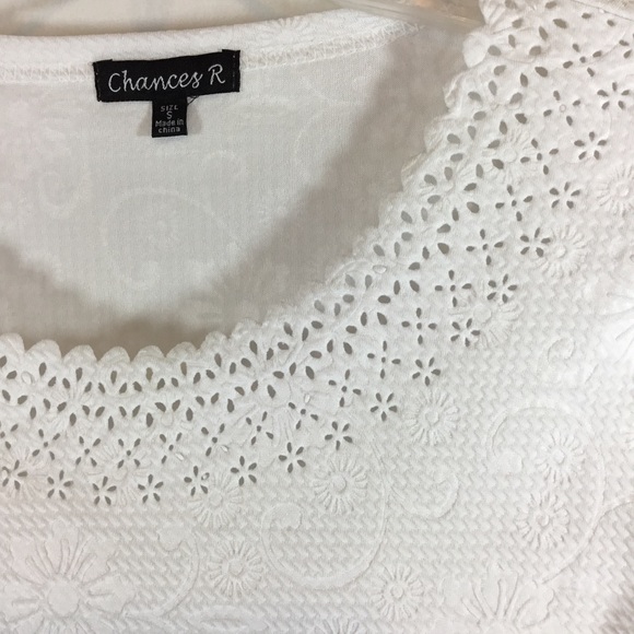 Chances R White Small With Cut Work Detailing - Picture 2 of 6